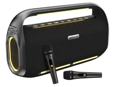 Boxă karaoke HiFuture - MusicBox300, 2 microfoane, IPX4, negru