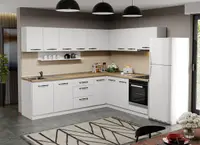 Mobila Bucatarie pe colt alba Aroma - 19 - 260x200 cm
