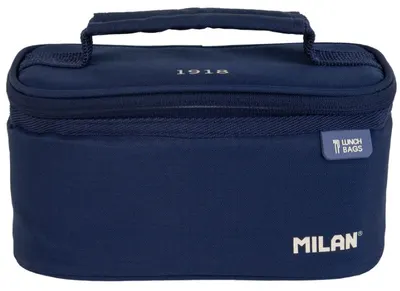 Geantă de prânz Milan 1918 - cu 1 cutie, albastru închis, 1.5 l