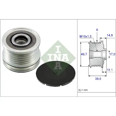 Sistem roata libera, generator INA 535 0050 10