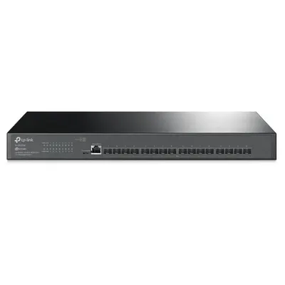 Switch cu 16 porturi SFP+ Gigabit TP-Link TL-SX3016F, 1 port RJ45, 320 Gbps, 238.09 Mpps, 32.000 MAC, Omada SDN, cu management