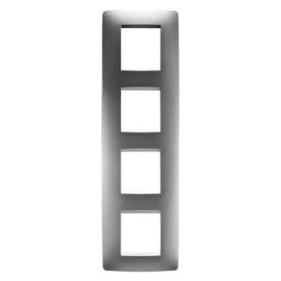 Placa ornament CProiector HORUS ONE - IN PAINTED TECHNOPOLYMER - 2+2+2+2 modul VERTICAL - TITANIUM - CProiector HORUS