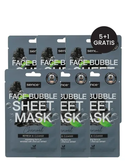PROMO 5+1 GRATIS Sence Beauty Masca de fata 20 ml Charcoal