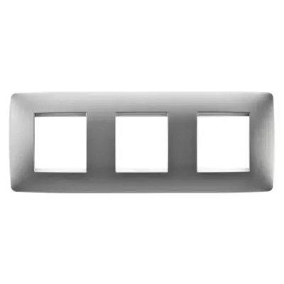 Placa ornament CProiector HORUS ONE - IN PAINTED TECHNOPOLYMER - 2+2+2 modul HORIZONTAL - TITANIUM - CProiector HORUS