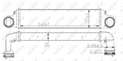 Intercooler potrivit BMW Seria 3 (E46), X3 (E83) 2.0D 3.0D 09.01-12.07