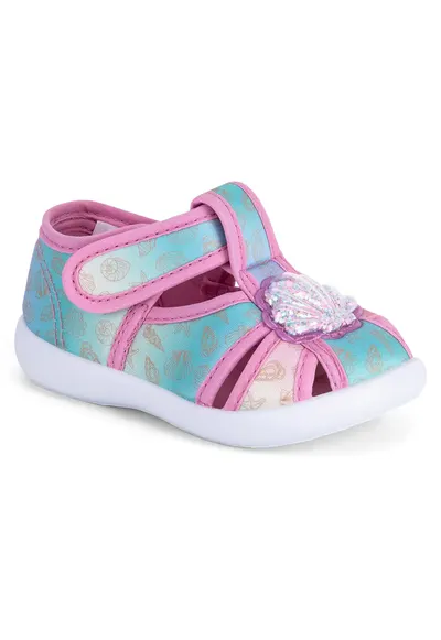Papuci copii - multicolor - material textil - pentru fete