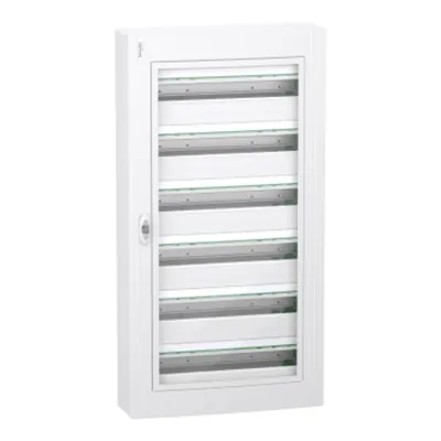 PrismaSet XS, Cofret cu montaj aparent, 6x24 Module, material plastic, usa transparenta, cu 1 bloc terminal