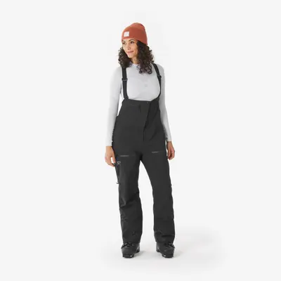 Pantalon schi freeride impermeabil FR900 negru damă