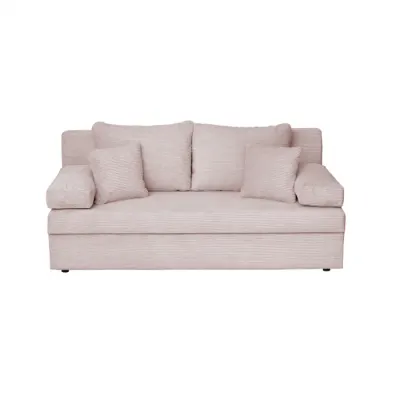 Canapea extensibila ANA LUX, 3 locuri, cu lada depozitare, roz pudra, 185x82x80 cm