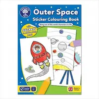 Carte de colorat cu activitati in limba engleza si abtibilduri In Spatiu OUTER SPACE