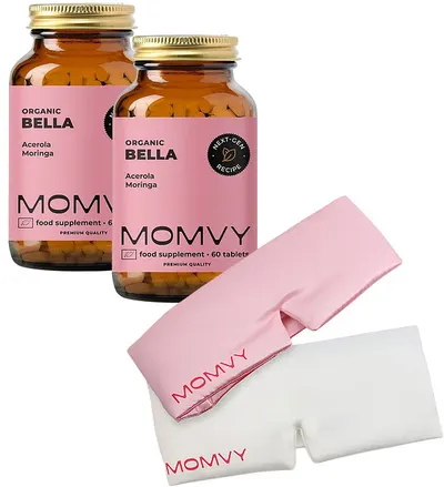 Bella, cu acerola și moringa, 2 x 60 tablete, Momvy