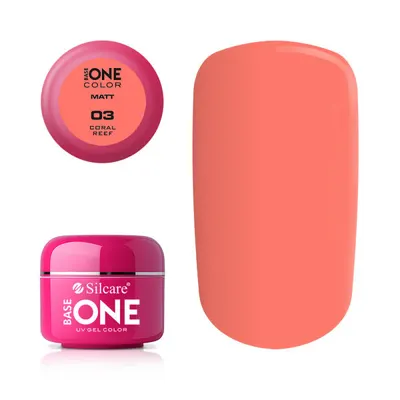 Gel uv Color Base One Silcare Matt Coral Reef 03