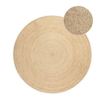 Covor fildeș reversibil rotund din iută ø 100 cm Braided – Hanse Home