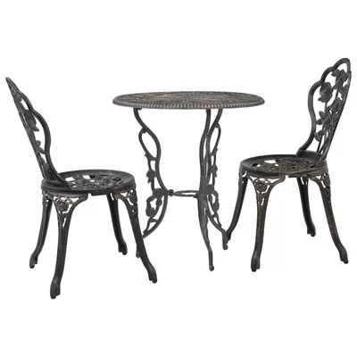 Gossi set mobilier bistro, 3 piese, aluminiu turnat
