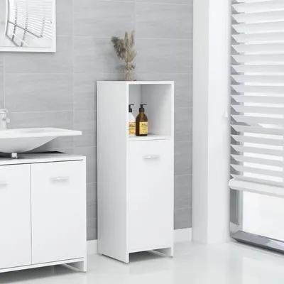 vidaXL Dulap de baie, alb, 30x30x95 cm, lemn prelucrat
