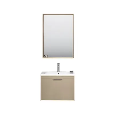 Set mobilier baie Orka Clay suspendat 3 piese sahra 65 cm