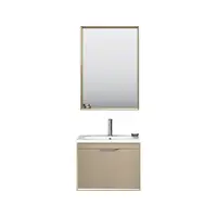 Set mobilier baie Orka Clay suspendat 3 piese sahra 65 cm