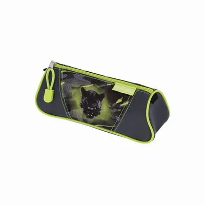 Penar tip etui triunghiular, 1 fermoar, 21.5x7x8cm, Wild Panther, Herlitz