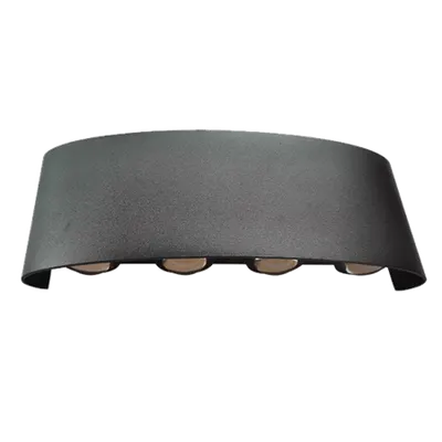 Led Wall Lamp 8x1w 4000k Ip54 Black