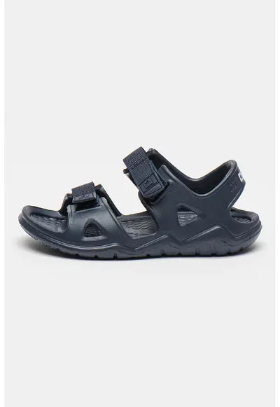 Sandale cu logo si velcro - Bleumarin