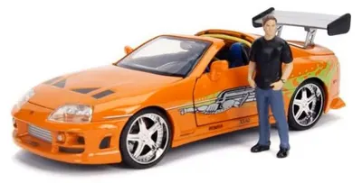 Set cu figurină Jada Toys Fast & Furious - 1995 Toyota Supra, 1:24