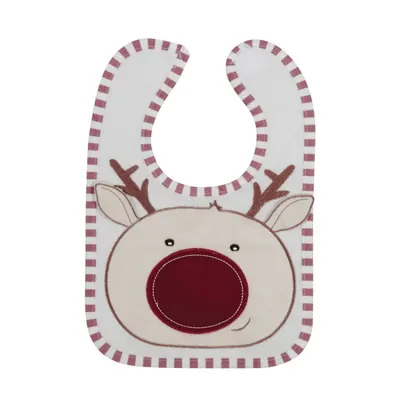 Baveta cu broderie Lorelli Baby Care - 3D cerb