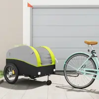 Gossi remorca pentru biciclete, negru si verde, 45 kg, fier