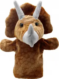 Papusa manusa The Puppet Company - Triceratops, 25 cm