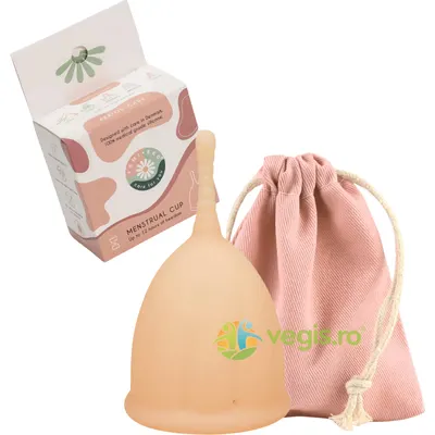 Cupa Menstruala Reutilizabila din Silicon Medical Roz Pudra Marimea M 1buc