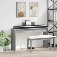 vidaXL Suport pentru keyboard Gri Sonoma 120 x 32 x 64 cm