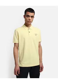Tricou polo din bumbac si detaliu logo Elbas