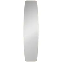 HOMCOM Oglindă mare de perete ovală 160 x 40 cm, oglindă suspendată modernă, cadru din metal și lemn, gata de agățat, auriu | Aosom Romania