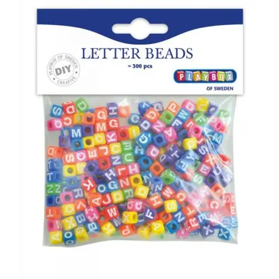 Set 300 de margele colorate cu litere - Playbox