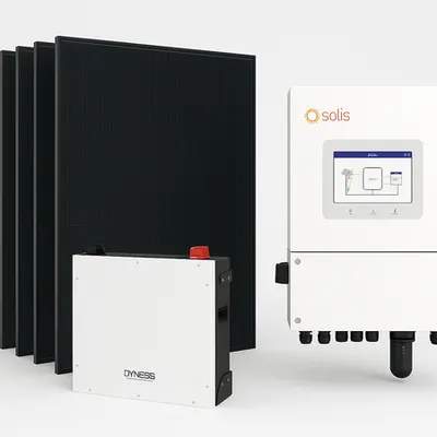 Kit fotovoltaic hibrid 10kW cu 22 panouri 450W + baterie LiFePO4 Dyness – Solutie trifazata completa cu stocare energie
