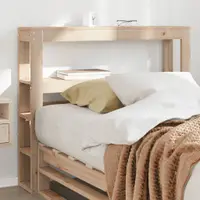Gossi tablie de pat cu rafturi, 90 cm, lemn masiv de pin