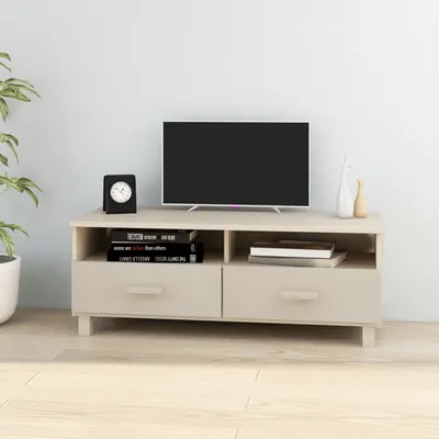 vidaXL Dulap TV „HAMAR”, maro miere, 106x40x40 cm, lemn masiv de pin