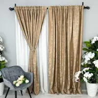 Draperie din Jacquard model Nisip, Bej, 140x260cm, Tiv Lat