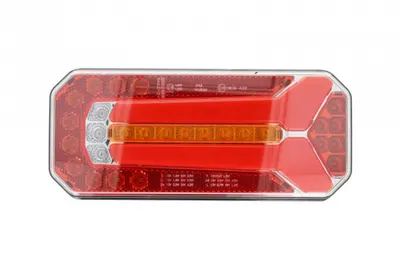 Stop spate stanga dreapta W150DD (LED, 12 24V, cu intermitent, cu lumini ceata, cu stop, lumina de parcare, cu iluminare placuta, reflector, indicator dinamic, conector: WAS 7)