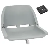vidaXL Set cu scaun pliabil pentru barcă, 2 piese, gri