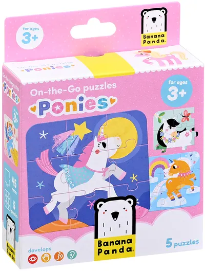 Puzzle pentru copii Banana Panda 5 în 1 - Ponei