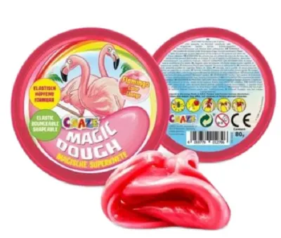 Plastilină magica multicolor Craze - Flamingo, 80 g, Sortiment