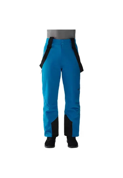 Pantaloni pentru schi 4FWAW24TFTRM0775 - impermeabili - cu bretele detasabile - poliester - albastru