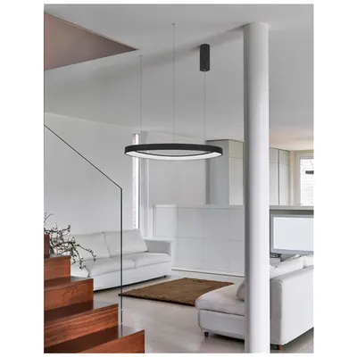 Lampa suspendata ESTEVA Dimabil Nisipiu Negru Aluminiu &Acrylic LED 48 Wat 230 Volt 2400Lm 3000K IP20