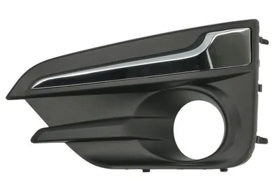 Grila bara fata stanga cu șipcă cromată, cu locas lampa ceata, plastic, negru potrivit SUBARU IMPREZA GK, GT 2017-2019
