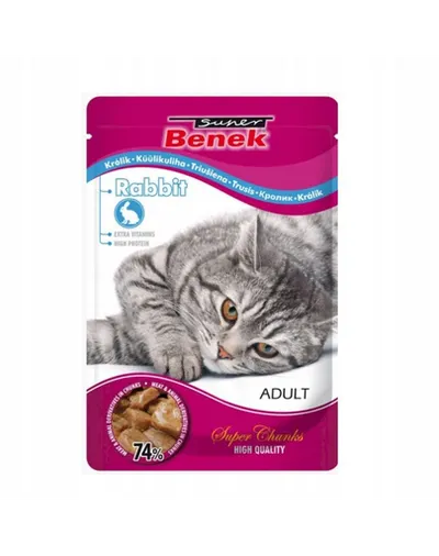 BENEK Iepure in sos 100g plic hrana pisica