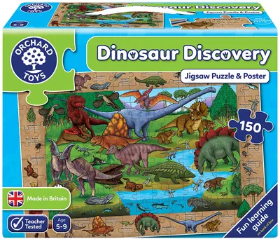 Puzzle pentru copii Orchard Toys - Descoperirea dinozaurilor, 150 piese