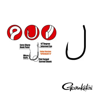 Carlige Gamakatsu G-Carp Specialist Rx 10 Buc / Plic, Nr. 6