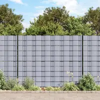 Gossi panou de intimitate gradina, gri deschis, 70 x 0,19 m, pvc