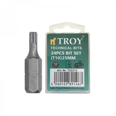 Set de biti Troy 22213, T10, 25 mm, 24 bucati