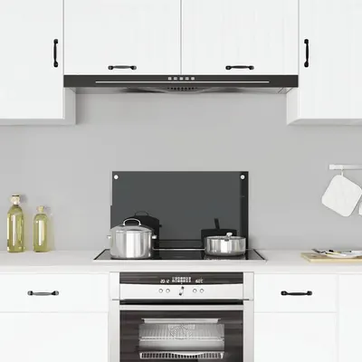 vidaXL Panou antistropi de bucătărie, negru 70x40 cm sticlă securizată